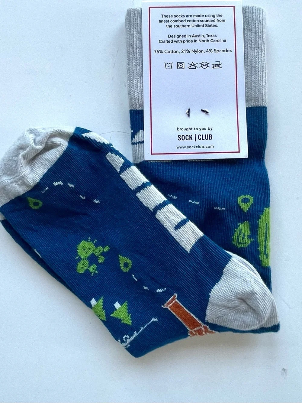 Men’s Socks Printed Novelty Crew 9 Pair One Size